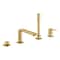 Grohe 4-Hole Single-Handle Deck Mount Roman Tub Faucet With 1.75 Gpm Hand Shower, Gold 19577GN1 - alternate 1